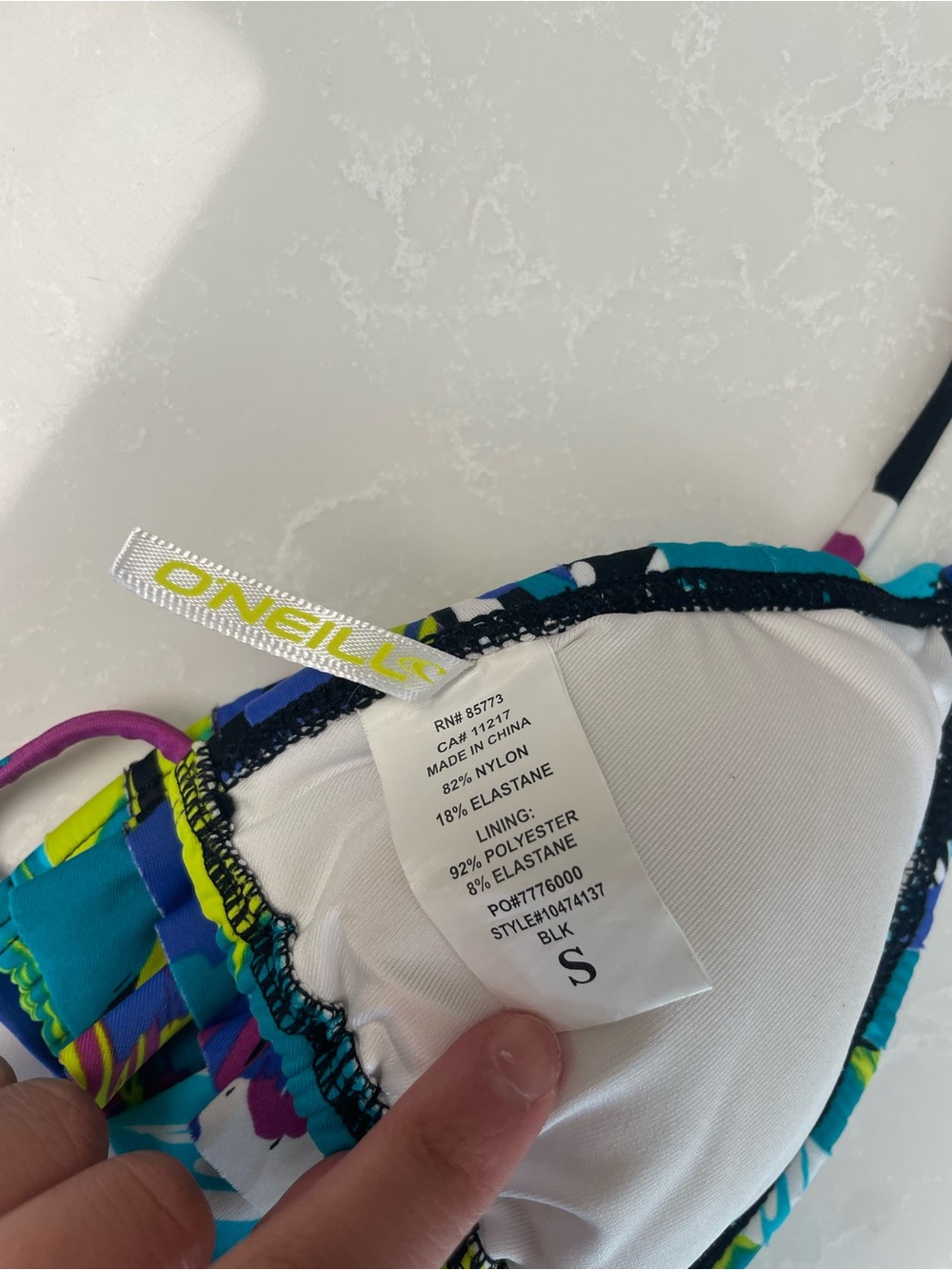 Y2k Colorful Ruffle Adjustable Bikini Top - Picture 2 of 5